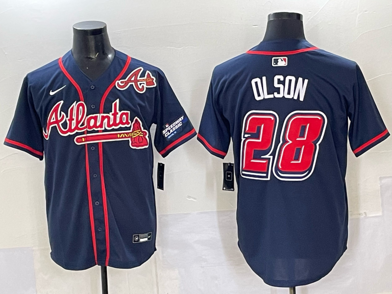 Men Atlanta Braves #28 Olson blue Nike 2025 MLB Jersey style 003